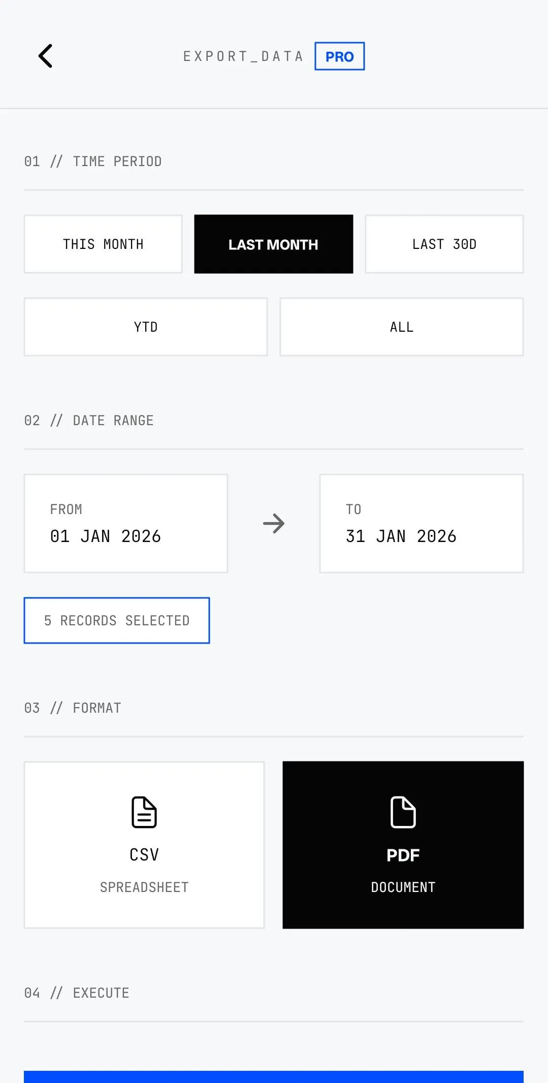 ZenLedger Export - Data export with CSV and PDF options